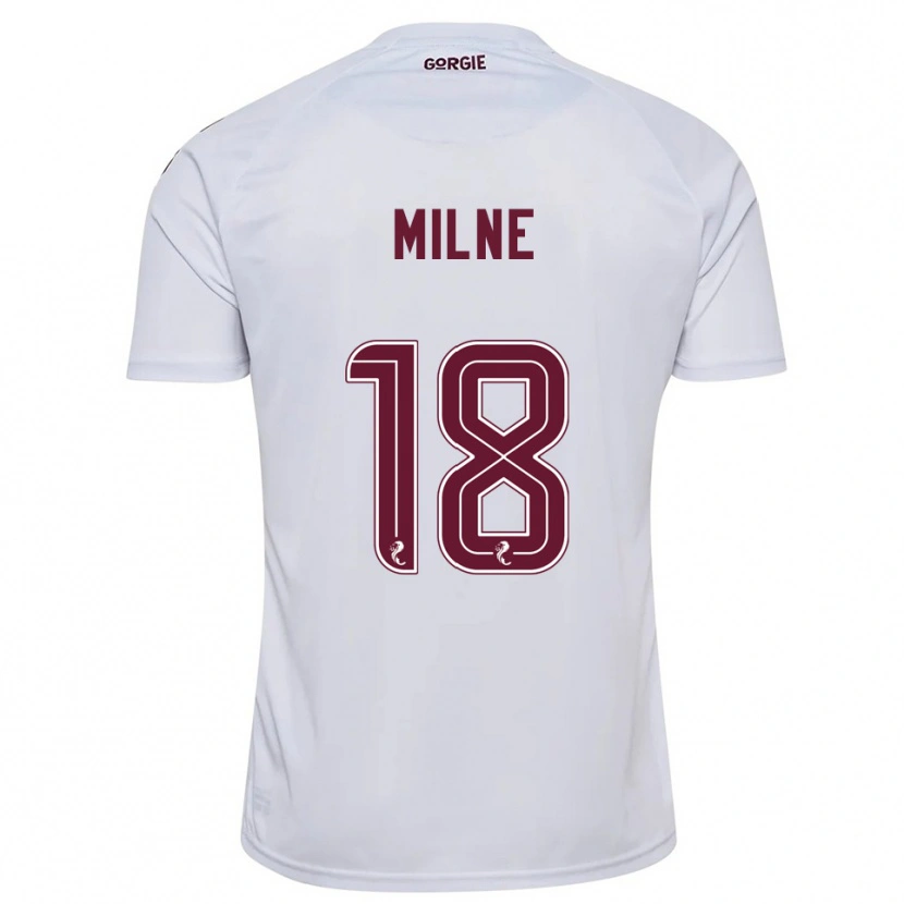 Danxen Heren Harry Milne #18 Wit Bordeauxrood Uitshirt Uittenue 2025/26 T-Shirt