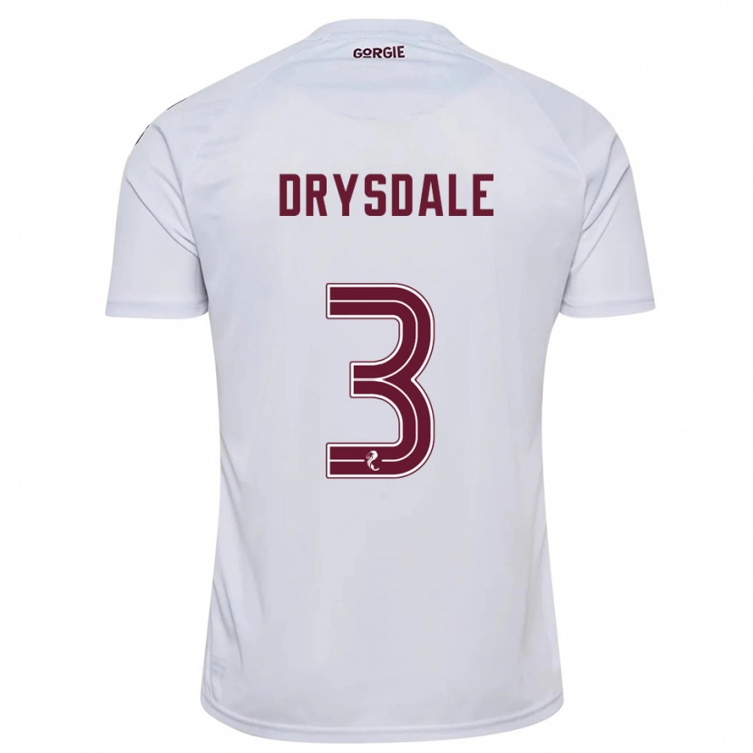 Danxen Heren Ethan Drysdale #3 Wit Bordeauxrood Uitshirt Uittenue 2025/26 T-Shirt
