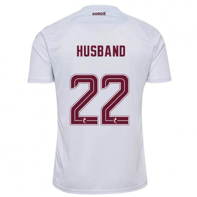 Danxen Heren Jessica Husband #22 Wit Bordeauxrood Uitshirt Uittenue 2025/26 T-Shirt