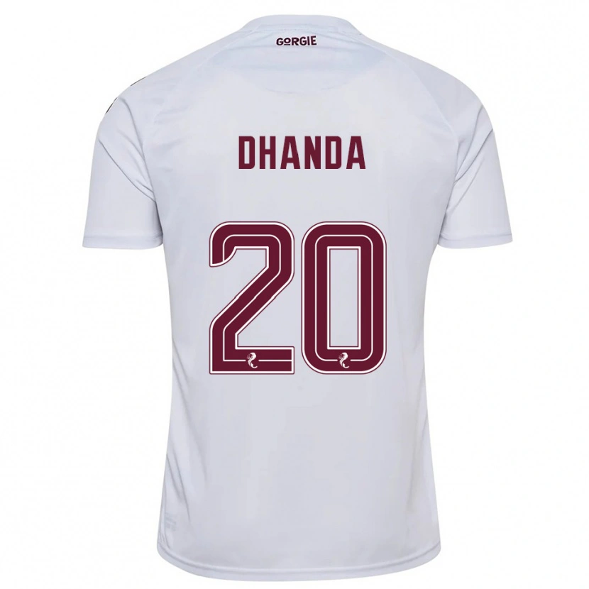 Danxen Heren Yan Dhanda #20 Wit Bordeauxrood Uitshirt Uittenue 2025/26 T-Shirt