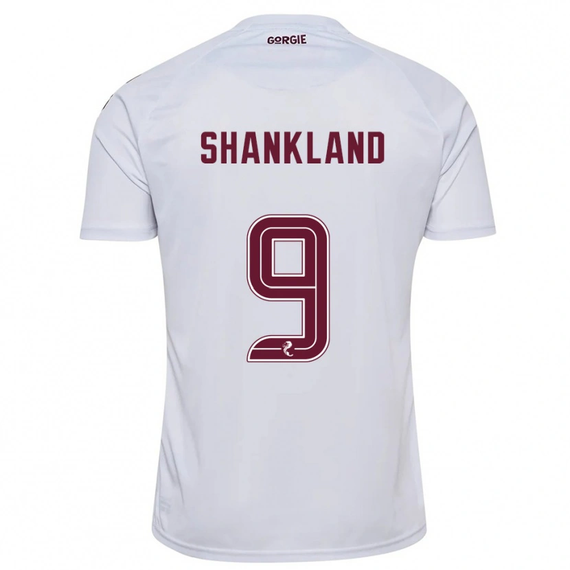 Danxen Heren Lawrence Shankland #9 Wit Bordeauxrood Uitshirt Uittenue 2025/26 T-Shirt