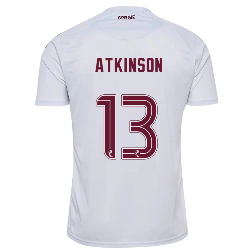 Danxen Heren Nathaniel Atkinson #13 Wit Bordeauxrood Uitshirt Uittenue 2025/26 T-Shirt