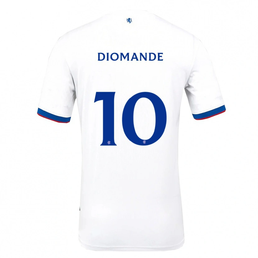 Danxen Heren Mohamed Diomandé #10 Wit Rood Blauw Uitshirt Uittenue 2025/26 T-Shirt