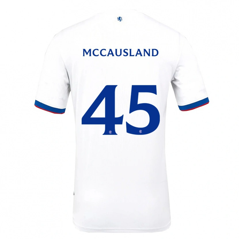 Danxen Heren Ross Mccausland #45 Wit Rood Blauw Uitshirt Uittenue 2025/26 T-Shirt