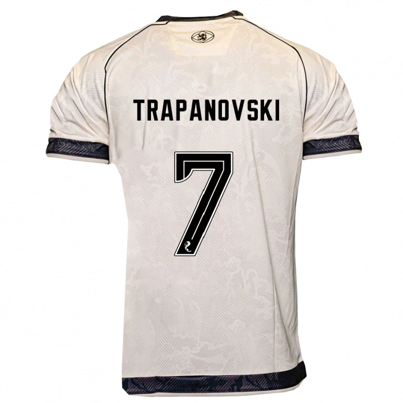 Danxen Heren Kristijan Trapanovski #7 Wit Zwart Uitshirt Uittenue 2025/26 T-Shirt