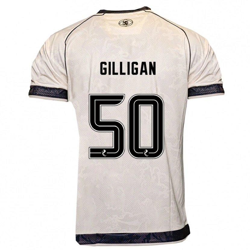 Danxen Heren Keir Gilligan #50 Wit Zwart Uitshirt Uittenue 2025/26 T-Shirt