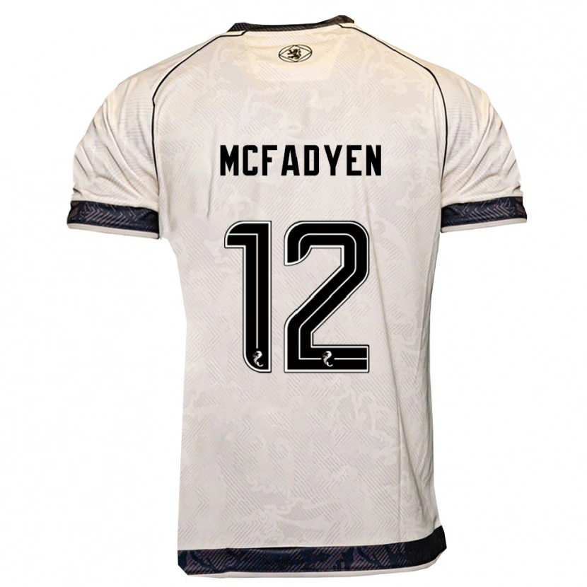 Danxen Heren Stacey Mcfadyen #12 Wit Zwart Uitshirt Uittenue 2025/26 T-Shirt