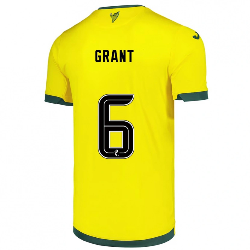 Danxen Heren Ciara Grant #6 Geel Groen Uitshirt Uittenue 2025/26 T-Shirt