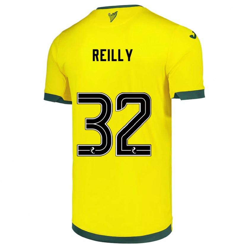 Danxen Heren Kirsten Reilly #32 Geel Groen Uitshirt Uittenue 2025/26 T-Shirt