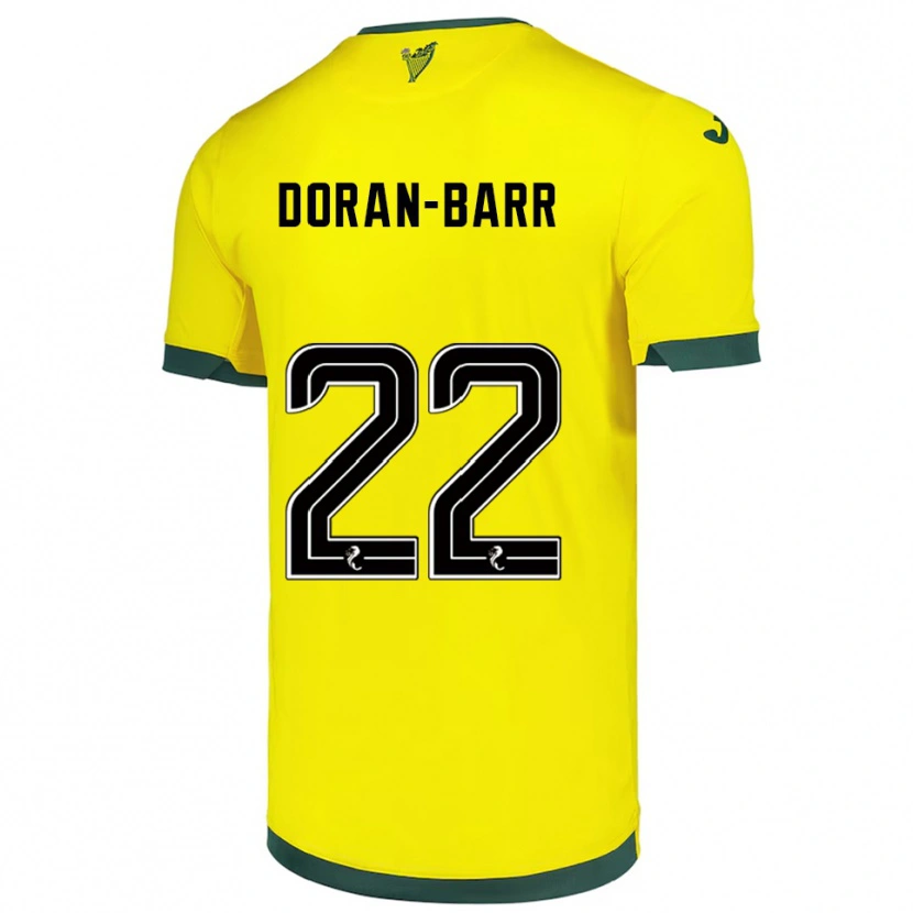 Danxen Heren Lauren Doran-Barr #22 Geel Groen Uitshirt Uittenue 2025/26 T-Shirt