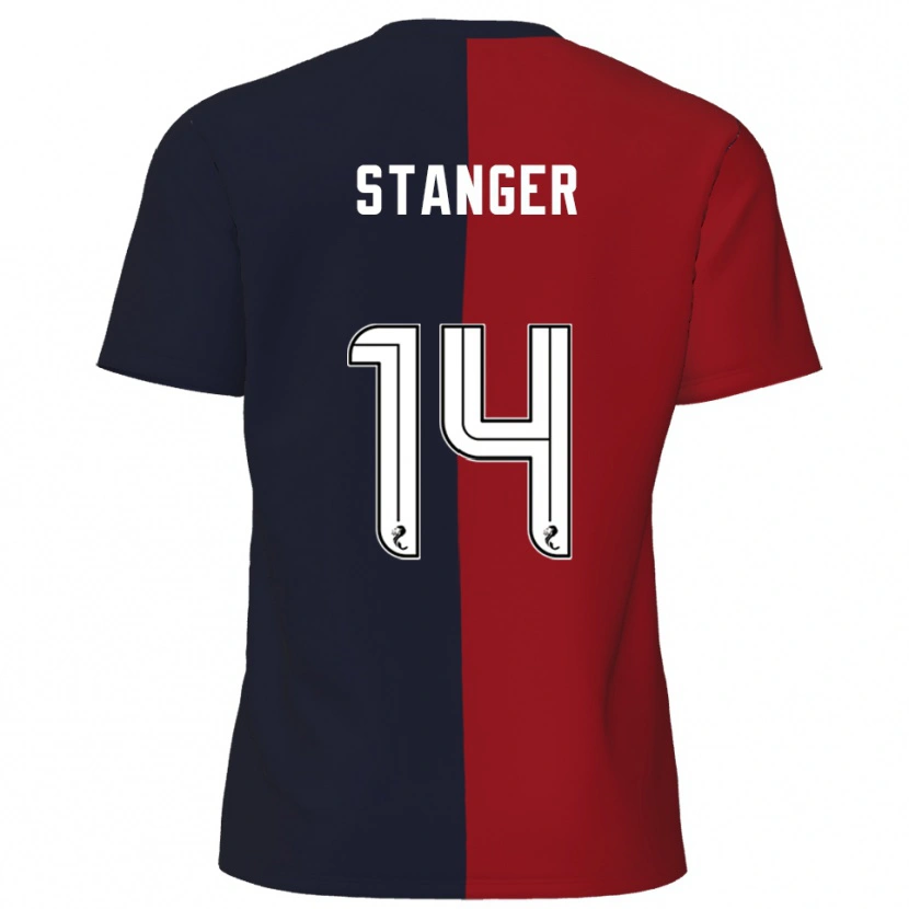 Danxen Heren George Stanger #14 Rood Marine Uitshirt Uittenue 2025/26 T-Shirt