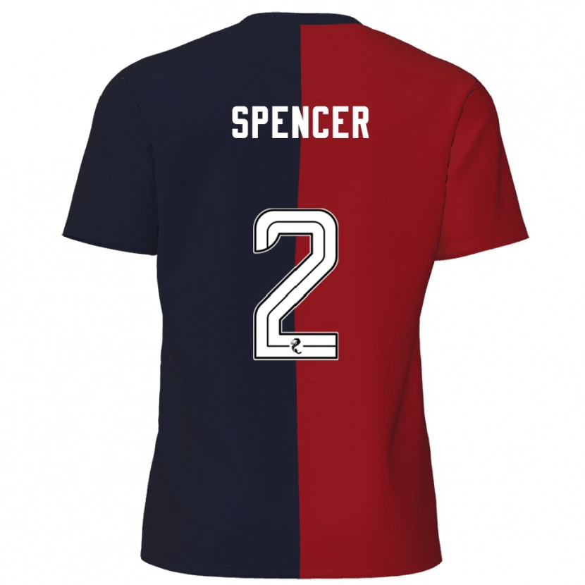Danxen Heren Joe Spencer #2 Rood Marine Uitshirt Uittenue 2025/26 T-Shirt