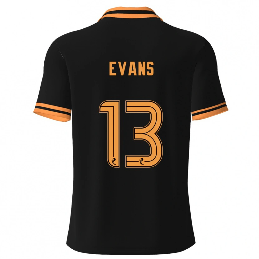 Danxen Heren Lauren Evans #13 Zwart Geel Uitshirt Uittenue 2025/26 T-Shirt