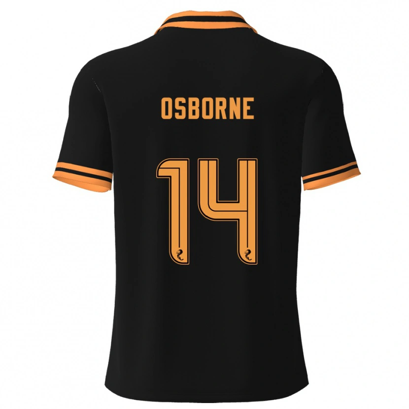 Danxen Heren Ellie Osborne #14 Zwart Geel Uitshirt Uittenue 2025/26 T-Shirt
