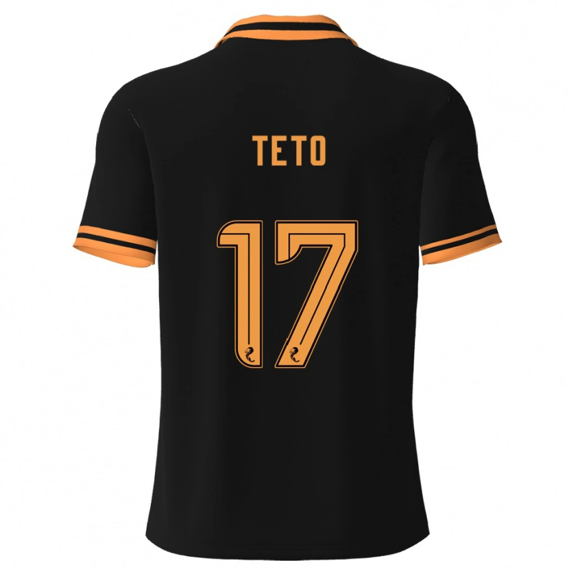 Danxen Heren Aphelele Teto #17 Zwart Geel Uitshirt Uittenue 2025/26 T-Shirt