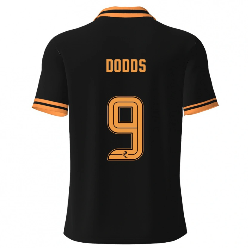 Danxen Heren Jen Dodds #9 Zwart Geel Uitshirt Uittenue 2025/26 T-Shirt
