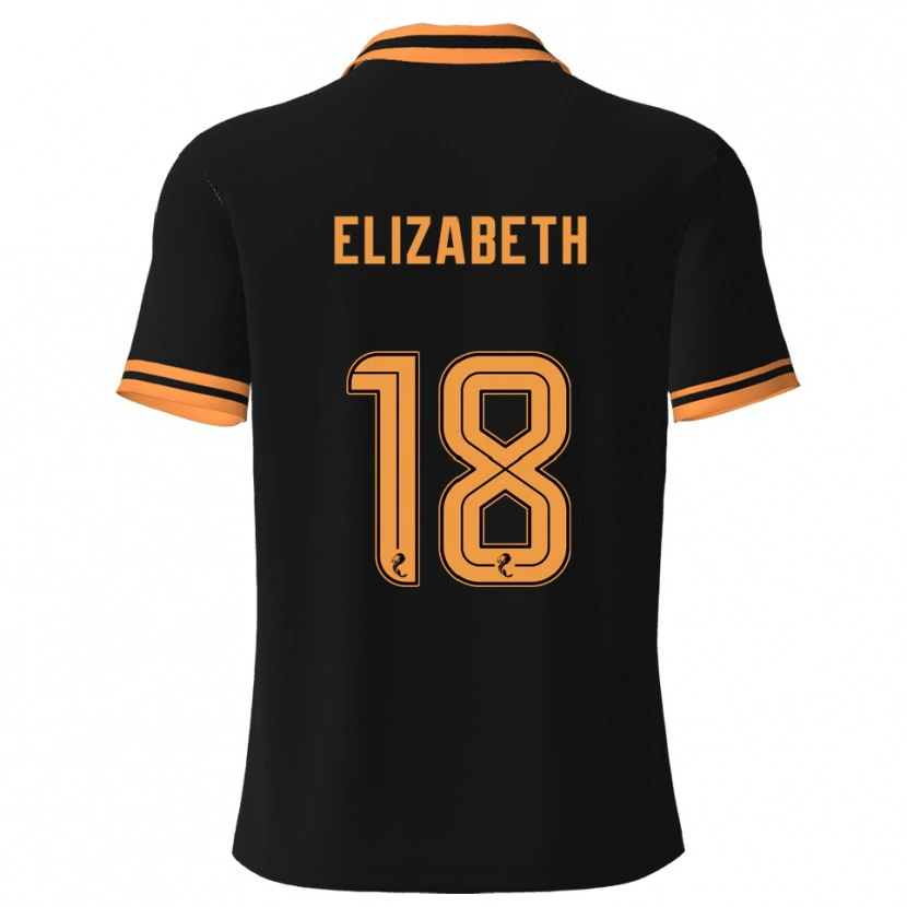 Danxen Heren Ashley Elizabeth #18 Zwart Geel Uitshirt Uittenue 2025/26 T-Shirt