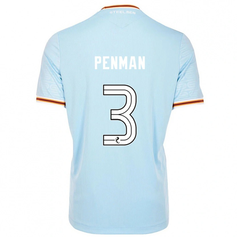 Danxen Heren Jenna Penman #3 Hemelsblauw Uitshirt Uittenue 2025/26 T-Shirt