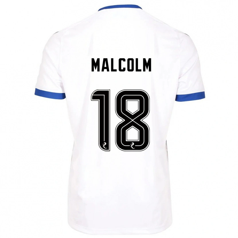 Danxen Heren Jodie Malcolm #18 Wit Blauw Uitshirt Uittenue 2025/26 T-Shirt