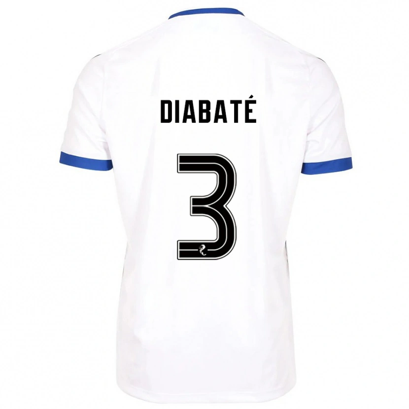 Danxen Heren Cheick Diabaté #3 Wit Blauw Uitshirt Uittenue 2025/26 T-Shirt
