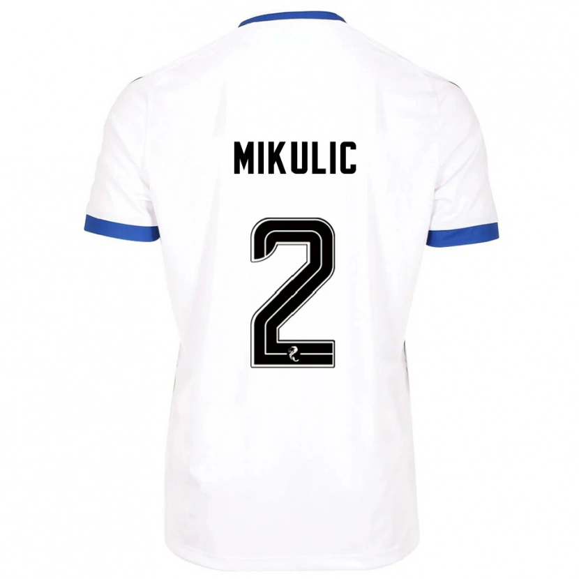 Danxen Heren Bozo Mikulic #2 Wit Blauw Uitshirt Uittenue 2025/26 T-Shirt