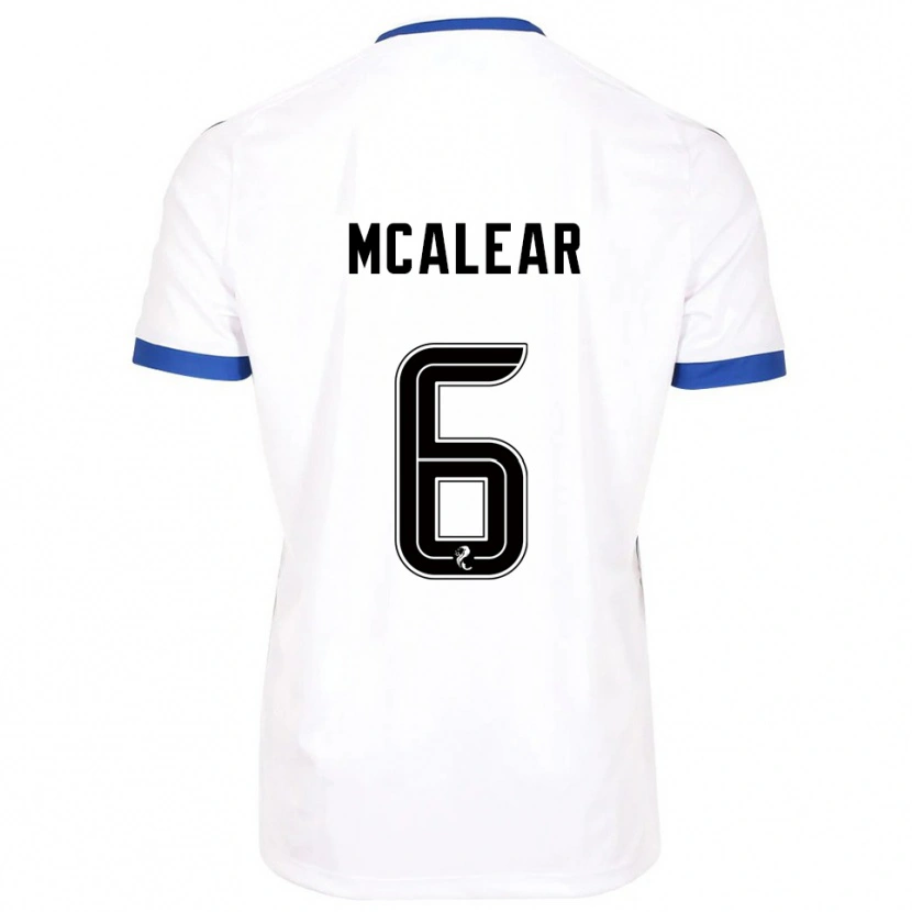 Danxen Heren Reece Mcalear #6 Wit Blauw Uitshirt Uittenue 2025/26 T-Shirt