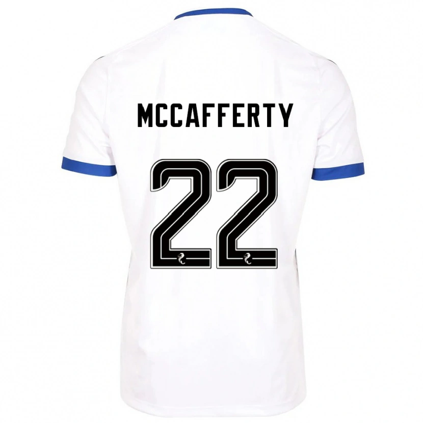 Danxen Heren Eirinn Mccafferty #22 Wit Blauw Uitshirt Uittenue 2025/26 T-Shirt