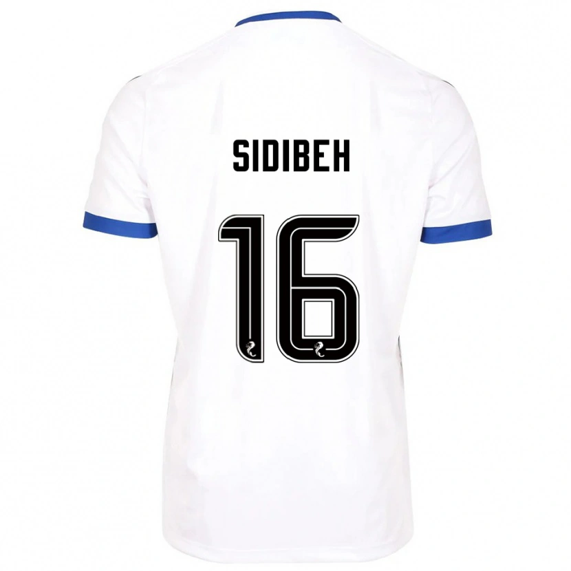 Danxen Heren Adama Sidibeh #16 Wit Blauw Uitshirt Uittenue 2025/26 T-Shirt