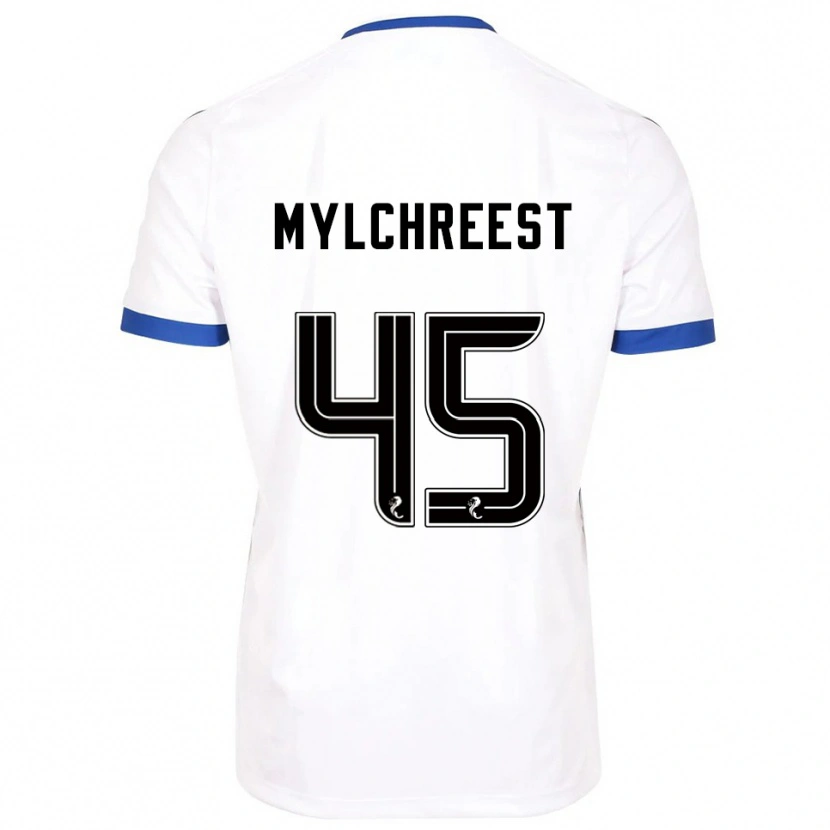 Danxen Heren Jackson Mylchreest #45 Wit Blauw Uitshirt Uittenue 2025/26 T-Shirt