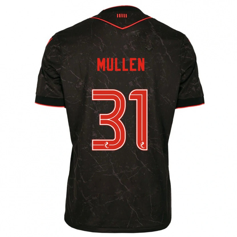 Danxen Heren Ryan Mullen #31 Zwart Rood Uitshirt Uittenue 2025/26 T-Shirt