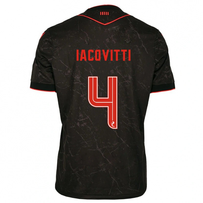 Danxen Heren Alex Iacovitti #4 Zwart Rood Uitshirt Uittenue 2025/26 T-Shirt