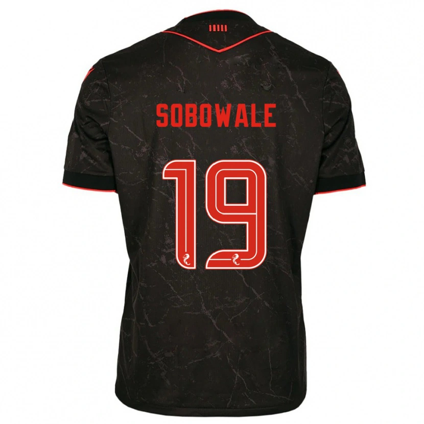 Danxen Heren Tunmise Sobowale #19 Zwart Rood Uitshirt Uittenue 2025/26 T-Shirt