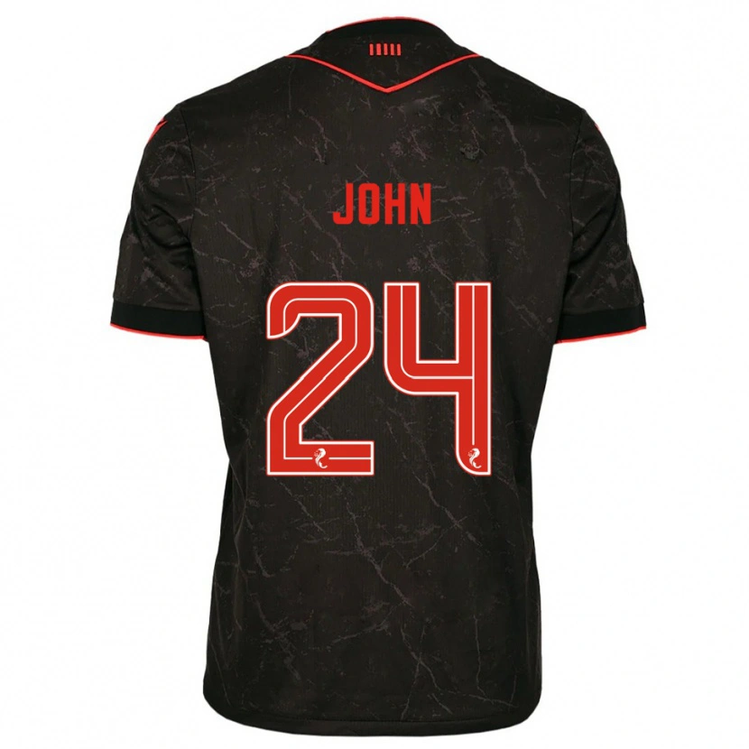 Danxen Heren Declan John #24 Zwart Rood Uitshirt Uittenue 2025/26 T-Shirt