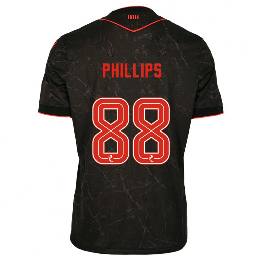 Danxen Heren Killian Phillips #88 Zwart Rood Uitshirt Uittenue 2025/26 T-Shirt