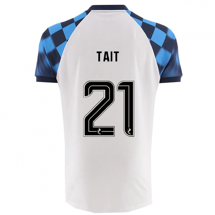 Danxen Heren Dylan Tait #21 Wit Hemelsblauw Uitshirt Uittenue 2025/26 T-Shirt
