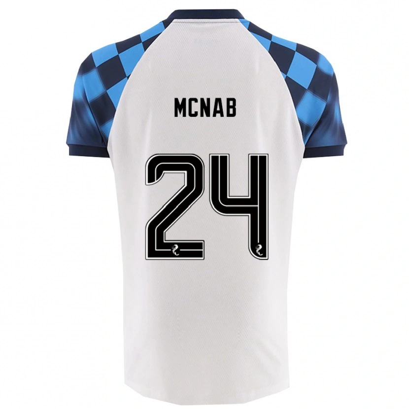 Danxen Heren Cameron Mcnab #24 Wit Hemelsblauw Uitshirt Uittenue 2025/26 T-Shirt