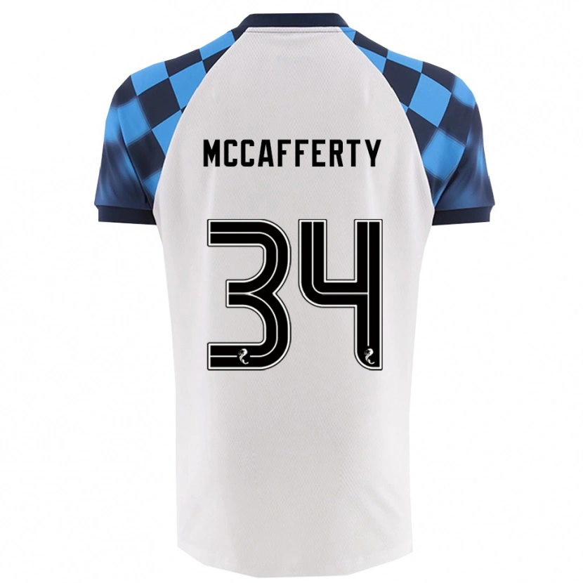 Danxen Heren Flynn Mccafferty #34 Wit Hemelsblauw Uitshirt Uittenue 2025/26 T-Shirt