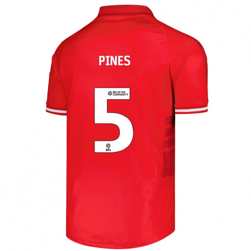 Danxen Dames Donovan Pines #5 Rood Wit Thuisshirt Thuistenue 2025/26 T-Shirt