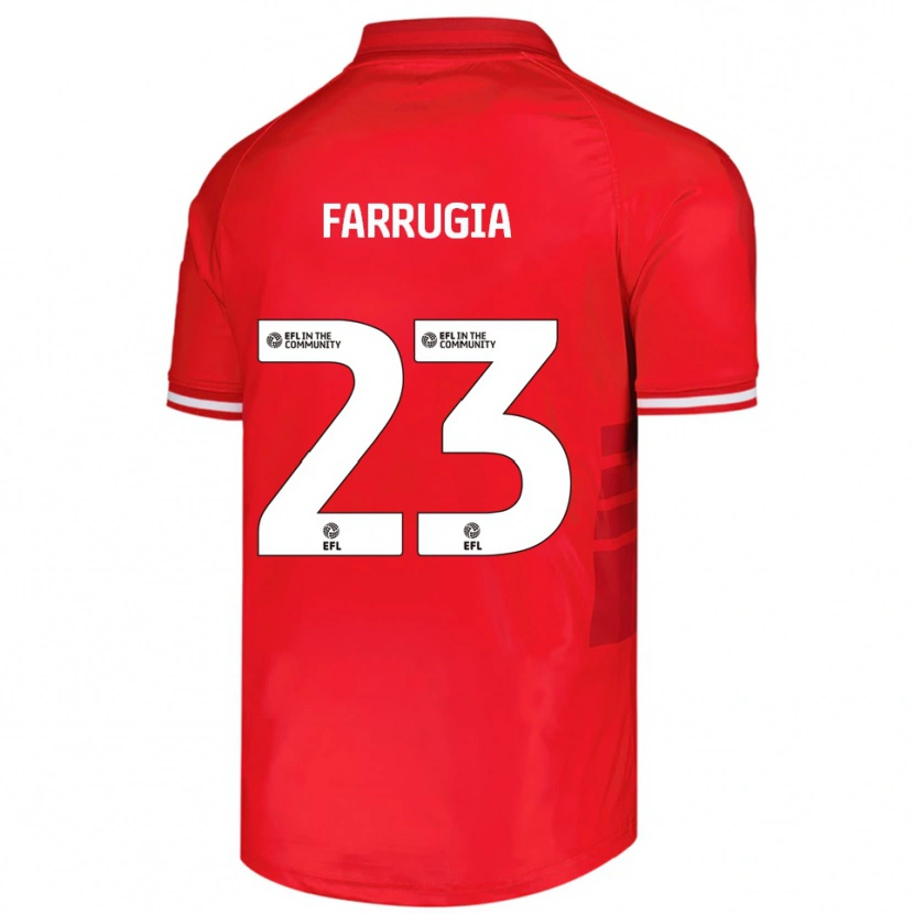 Danxen Dames Neil Farrugia #23 Rood Wit Thuisshirt Thuistenue 2025/26 T-Shirt
