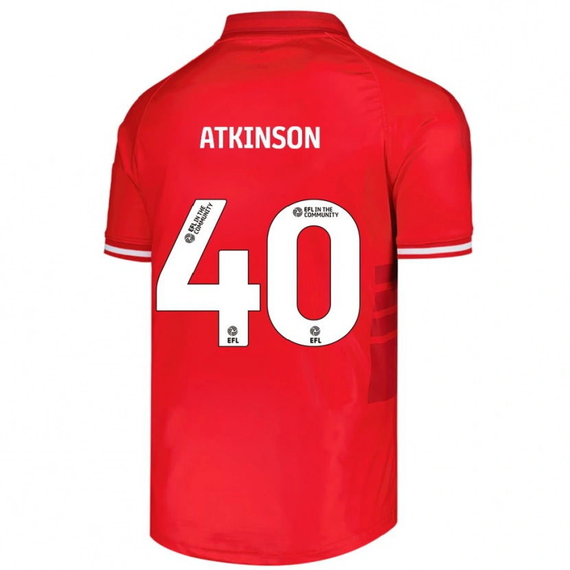 Danxen Dames Aaron Atkinson #40 Rood Wit Thuisshirt Thuistenue 2025/26 T-Shirt