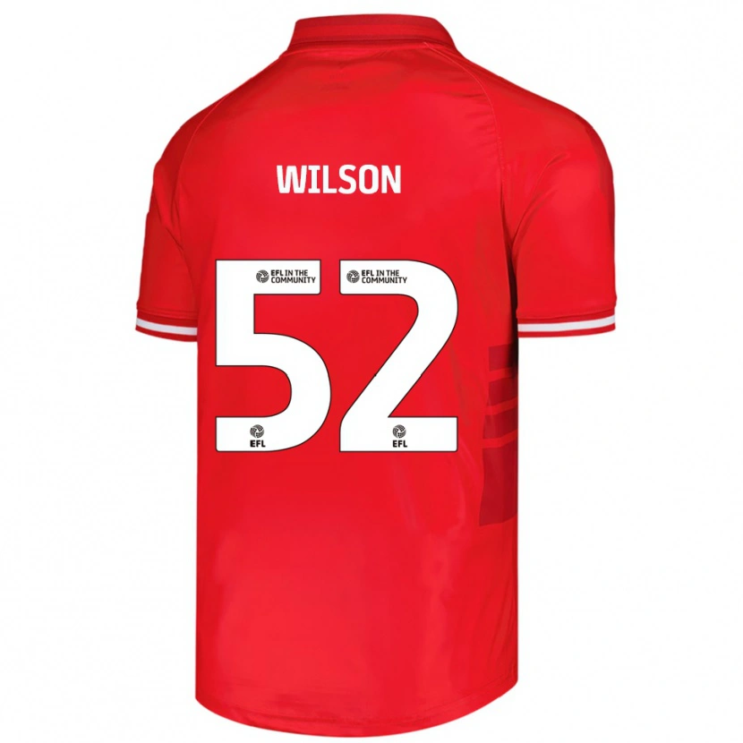 Danxen Dames Aston Wilson #52 Rood Wit Thuisshirt Thuistenue 2025/26 T-Shirt