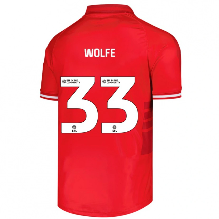 Danxen Dames Matty Wolfe #33 Rood Wit Thuisshirt Thuistenue 2025/26 T-Shirt