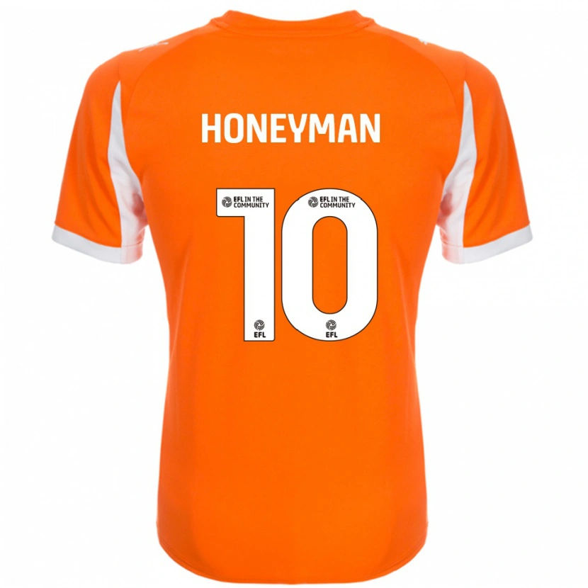 Danxen Dames George Honeyman #10 Oranje Wit Thuisshirt Thuistenue 2025/26 T-Shirt