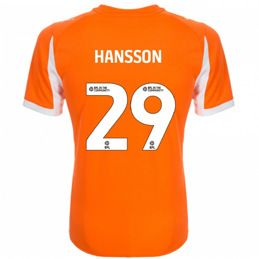 Danxen Dames Emil Hansson #29 Oranje Wit Thuisshirt Thuistenue 2025/26 T-Shirt