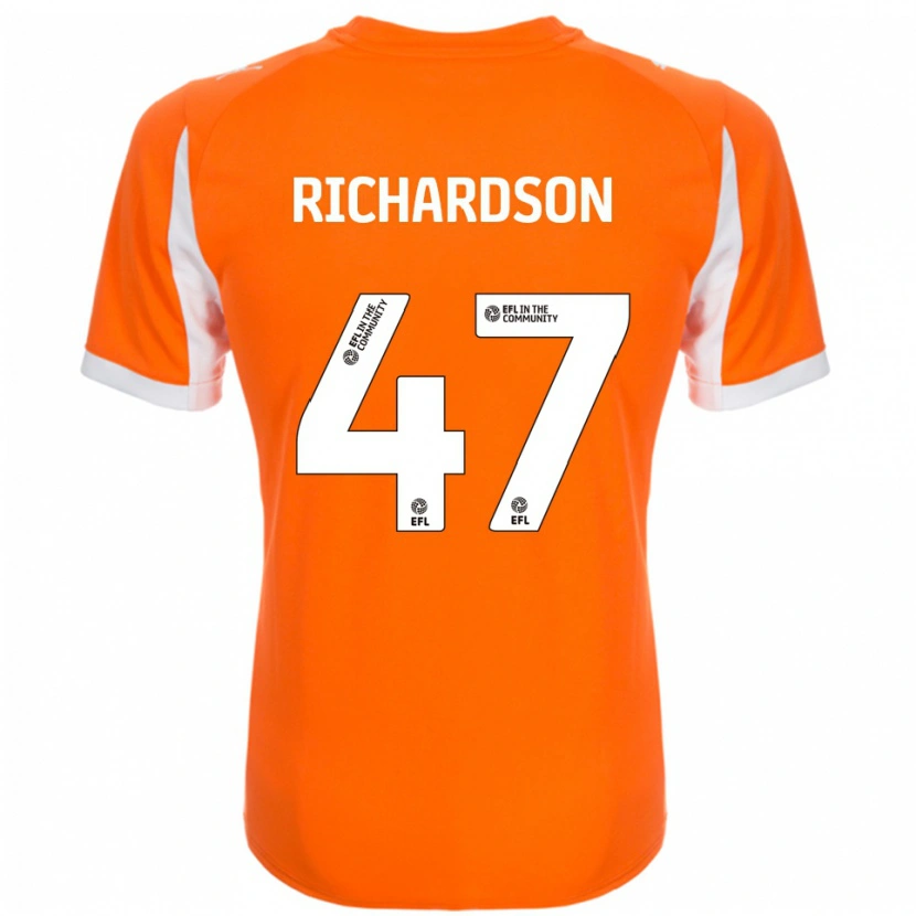 Danxen Dames Jack Richardson #47 Oranje Wit Thuisshirt Thuistenue 2025/26 T-Shirt