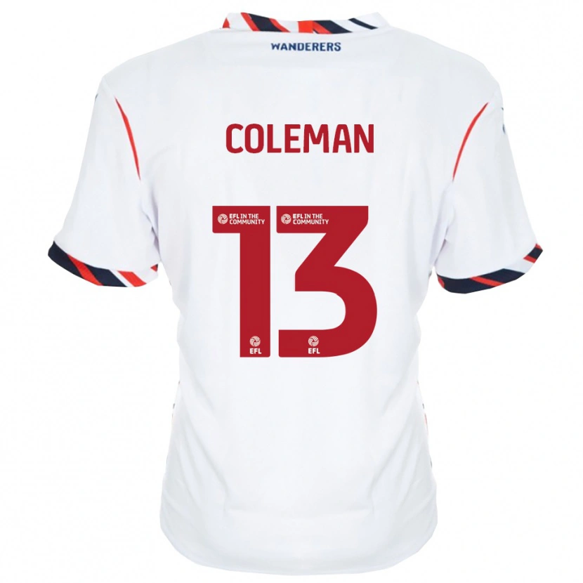 Danxen Dames Joel Coleman #13 Wit Rood Thuisshirt Thuistenue 2025/26 T-Shirt