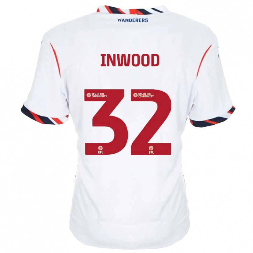 Danxen Dames Sam Inwood #32 Wit Rood Thuisshirt Thuistenue 2025/26 T-Shirt