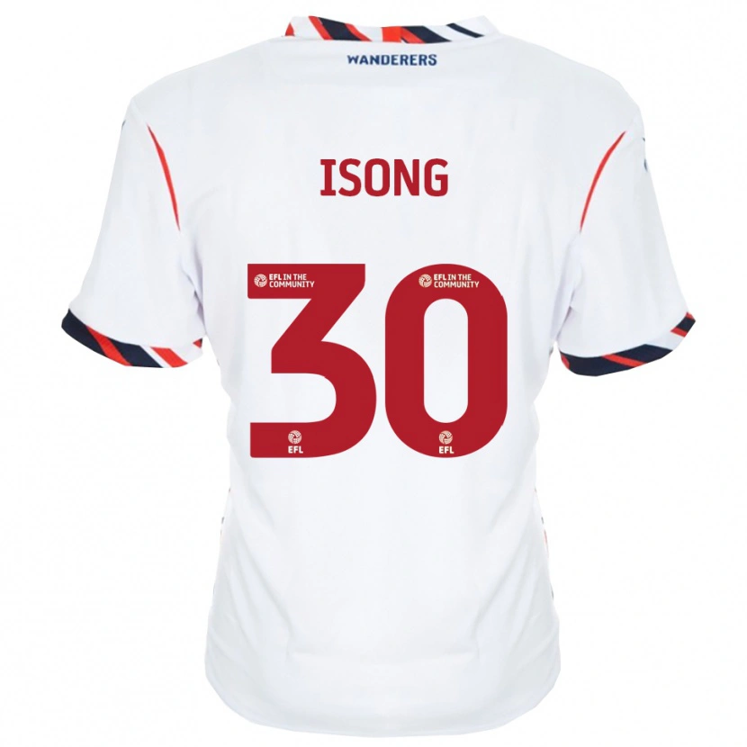 Danxen Dames Mark Isong #30 Wit Rood Thuisshirt Thuistenue 2025/26 T-Shirt
