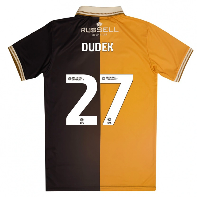Danxen Dames Kamil Dudek #27 Geel Zwart Thuisshirt Thuistenue 2025/26 T-Shirt