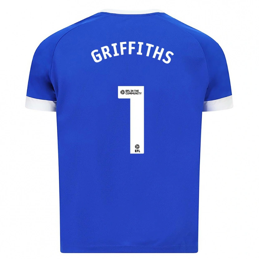 Danxen Dames Ewan Griffiths #1 Blauw Wit Thuisshirt Thuistenue 2025/26 T-Shirt